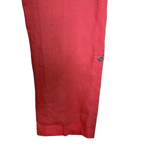 Vintage Willi Smith Coral Linen Pants Size 10 - Picture 4 of 8